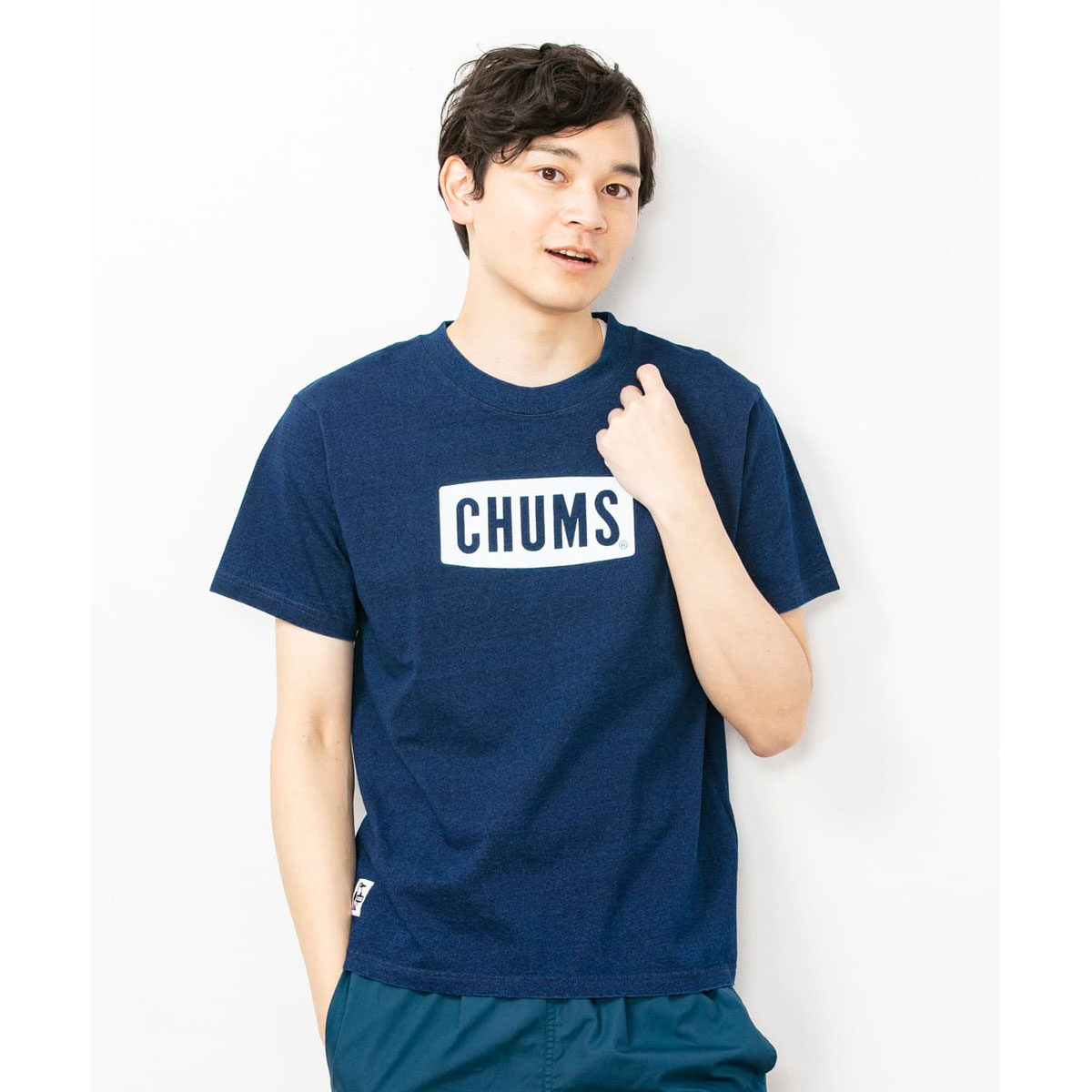 Chums Logo T Shirt Indigo チャムスロゴtシャツインディゴ Chums チャムス 新潟のアウトドアライフストア West